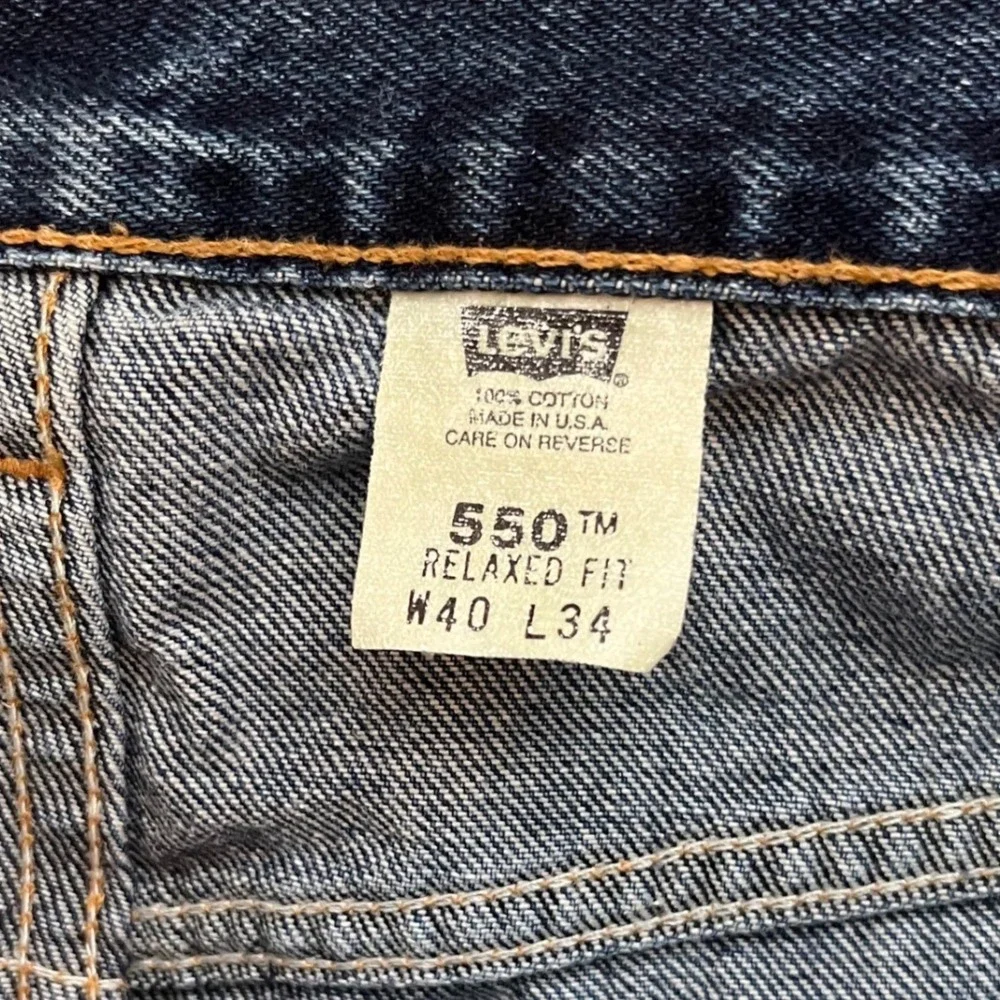 Vintage Levis 550 Mens 40x34 Relaxed Fit Tapered Leg Blue Jeans Made in USA 90s